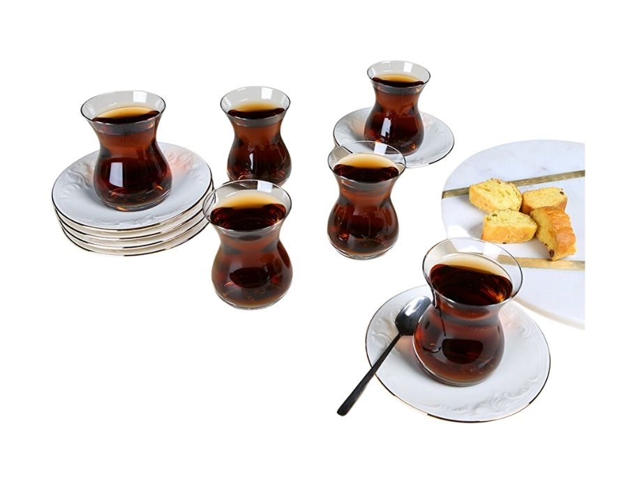 SUZANNE Vintage Teegläser Set 12-teilig 6 Personen Set