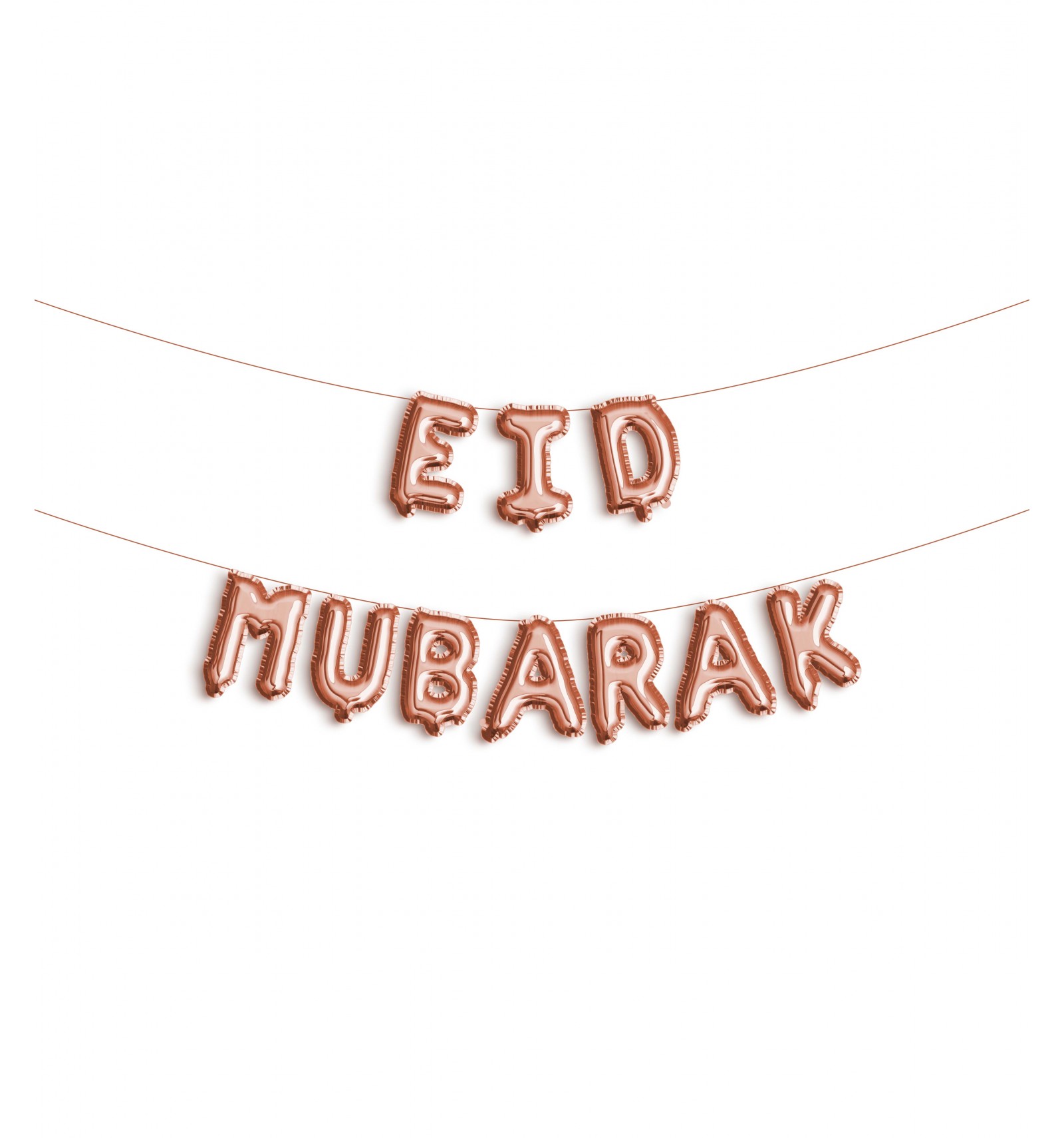 Folienballon-Set-Eid-Mubarak-in-Rosegold-35cm Folienballon Set " Eid Mubarak " in Roségold 35cm