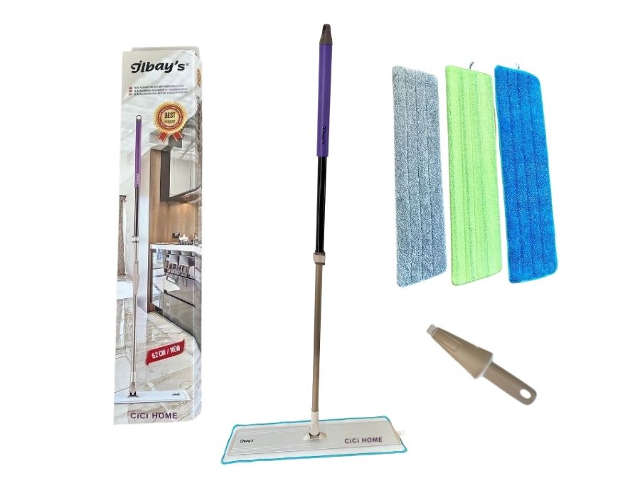 Ilbays-Mop-NEU-6 Ilbays Multifunktionaler Mop Bodenwischer mit 3 Mikrofaser Bezügen