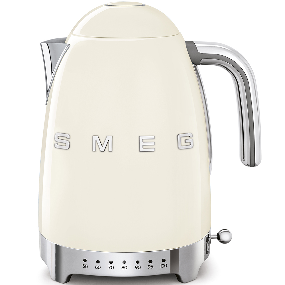 SMEG Wasserkocher mit Temperaturstufen CREME 1,7L 2400W KLF04CREU SMEG Wasserkocher mit Temperaturstufen CREME 1,7L 2400W KLF04CREU