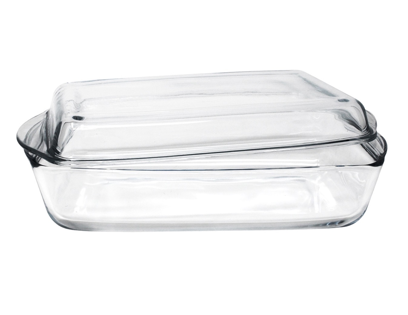 59009-a BORCAM 59009 Glas Auflaufform mit Glasdeckel 33x19x5 cm