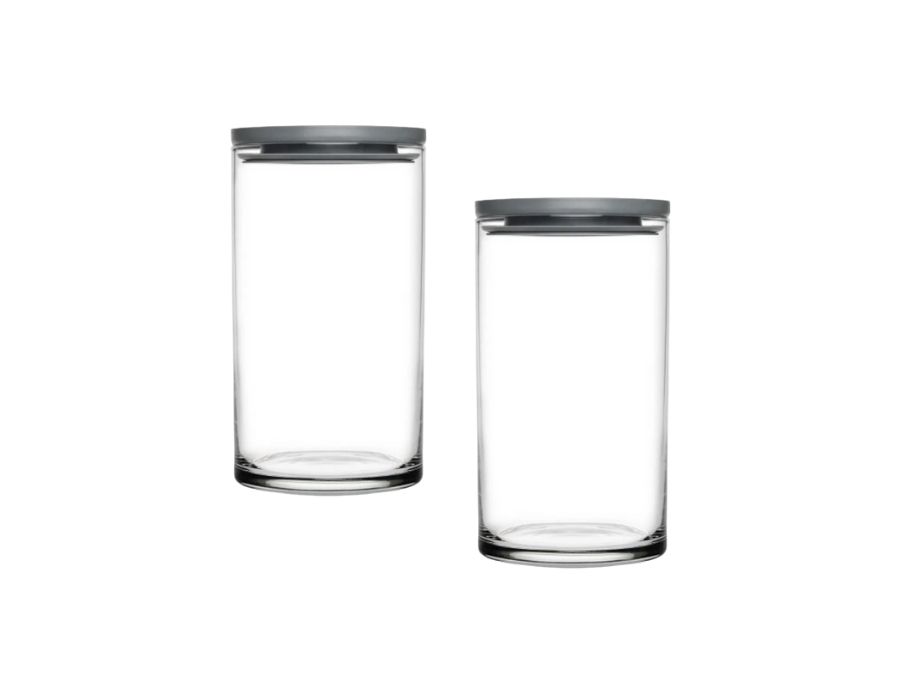 Pasabahce-43736-a Pasabahce 43736 Breakfast Club GRAU 730ml Aufbewahrungsbehälter 2er Set