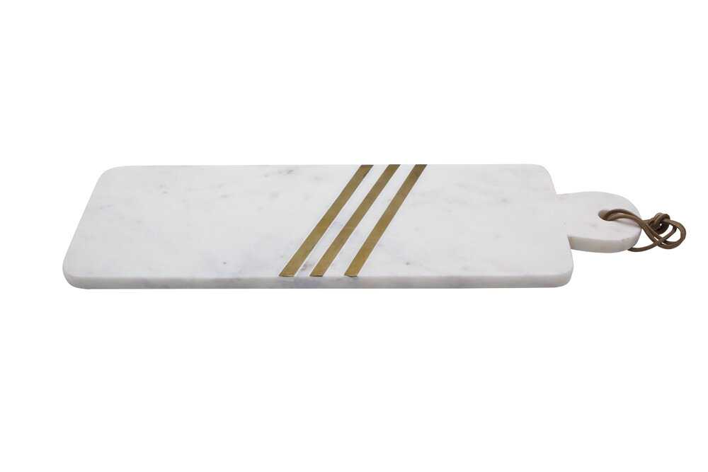 04STY003428 Porland PATNA Stylisches MARMOR Servierbrett Tablett 15x40cm