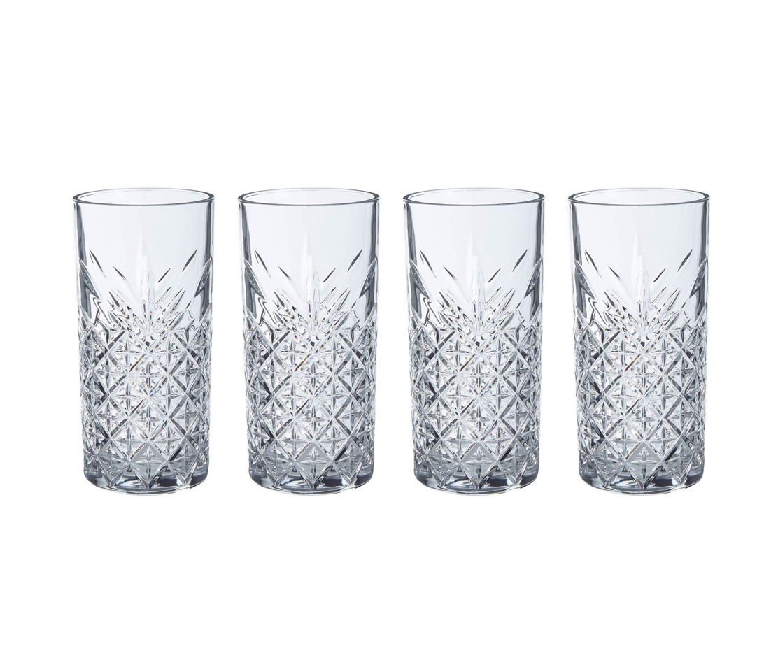 Timeless-520205-a Pasabahce TIMELESS 520205 Wassergläser Lang 365 ml 4er Set
