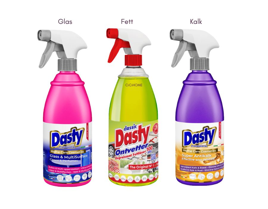 Dasty-Glas-Fett-kalk-Set-1 DASTY Aktion Reinigungspaket Glas-Fett-Kalk 3er Set