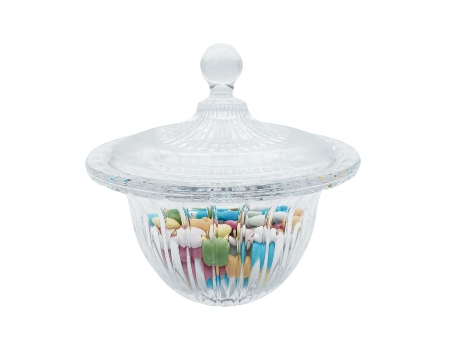Pasabahce-glamour-1 Pasabahce GLAMOUR 98555 Zuckerschale mit Deckel Kristallglas 11x11cm