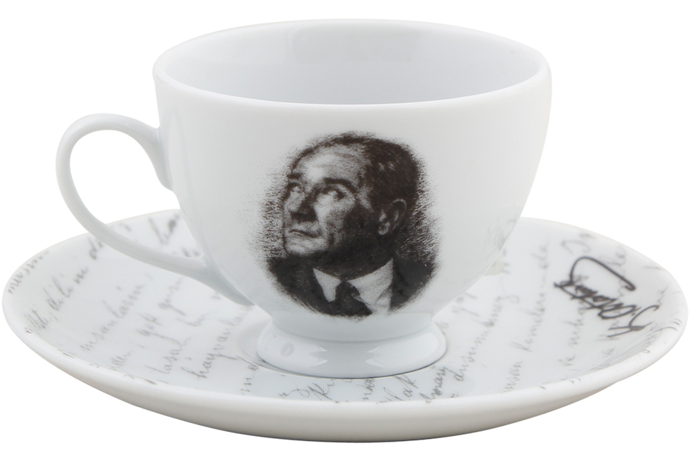 04AP017070 ATATÜRK Mokkatasse & Untersetzer Set 2-tlg. 90 ml
