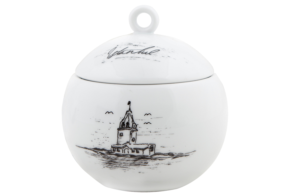 8690947590171 Porland ISTANBUL Zuckerschale Schale mit Deckel