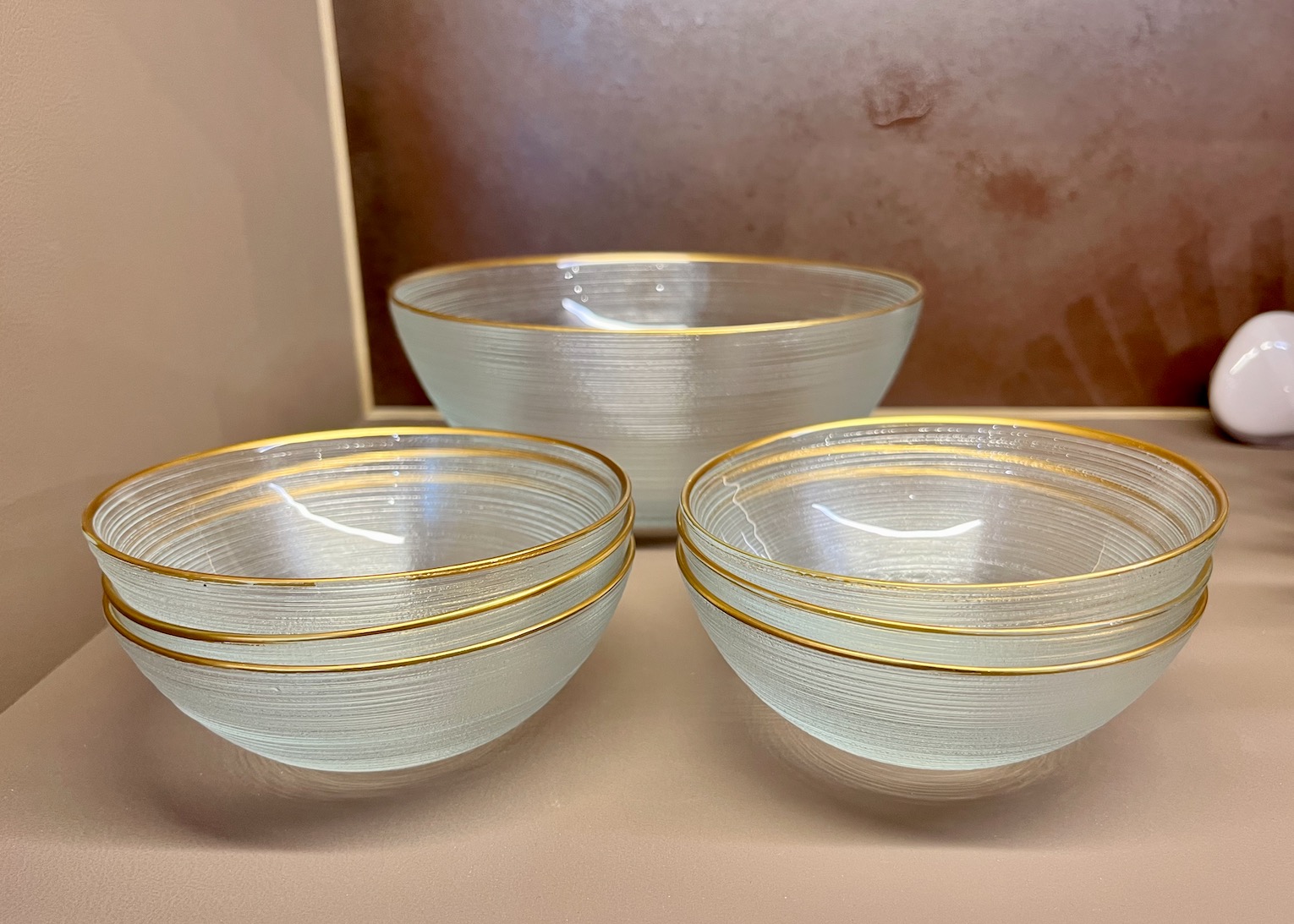 KEYIF-Glas-Schalen-1 KEYIF Glas Schalen Set 7-teilig mit Goldrand