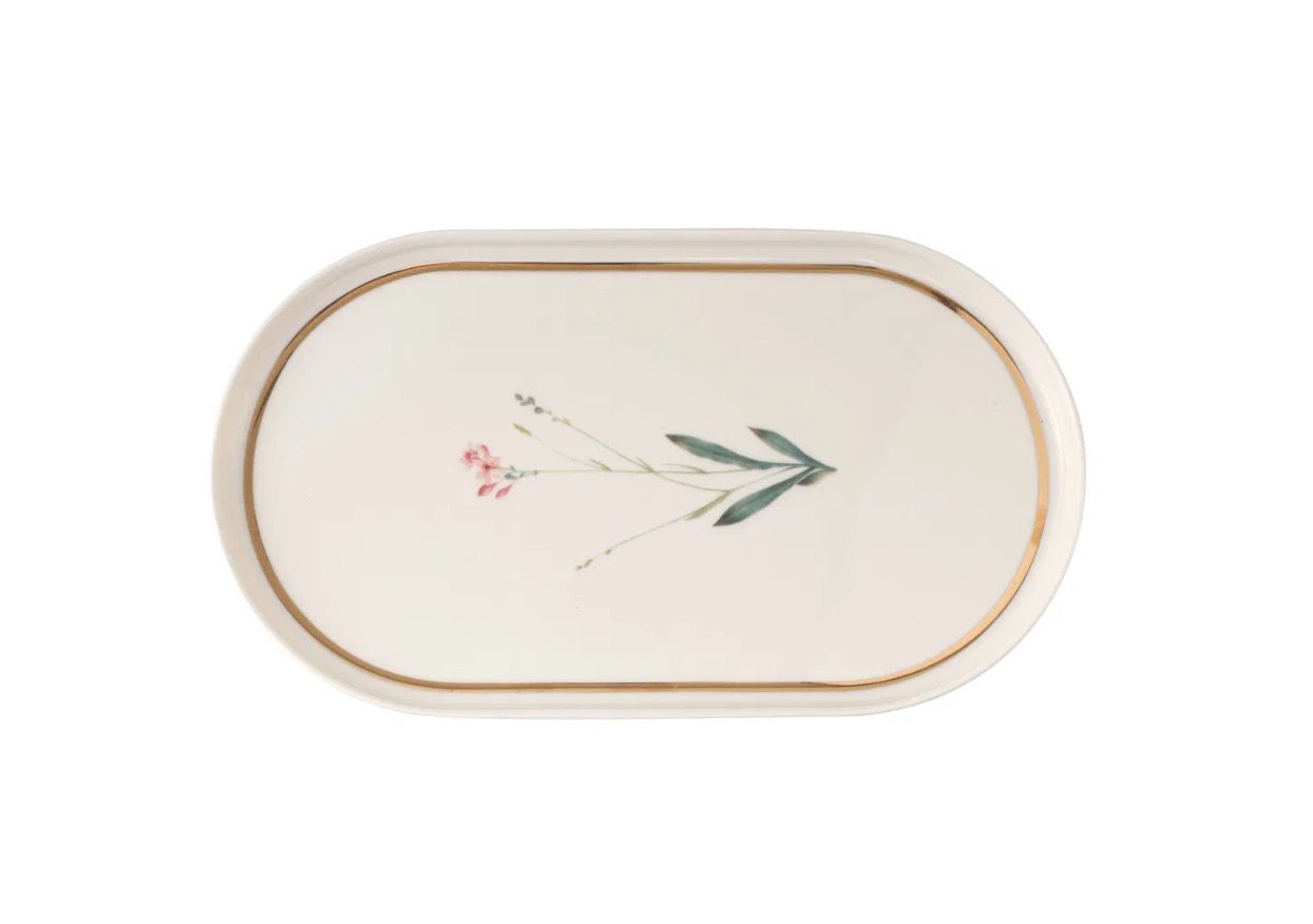 04ALM007654-a Porland BOTANICAL Servierplatte Oval Mittel 28cm