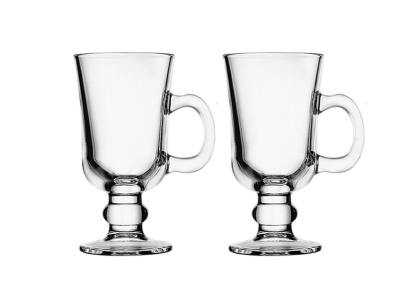 55141-2er Pasabahce IRISH COFFEE Henkelbecher Glas 230ml 2er Set 55141