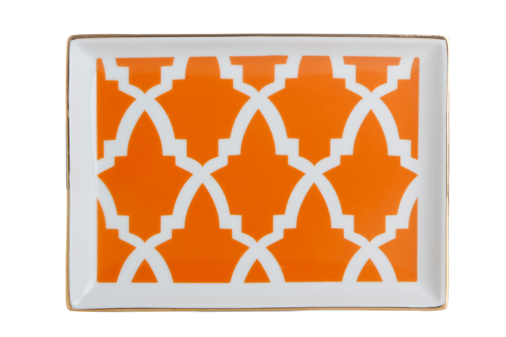 04A-P018775 Frühstück-Teller Orange MOROCCO 13x18cm von Porland
