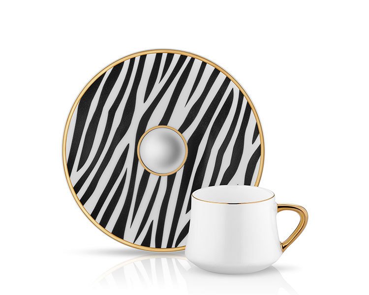 31000041170 Design Premium Mokkatassen ZEBRA 90 ml 6'er Set Koleksiyon