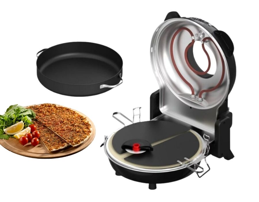 Ertatec-Pizza-Maker-NEU-1-a ERATEC TASFIRIN Steinofen Pizza-Maker Lahmacun-Maker mit Pfanne