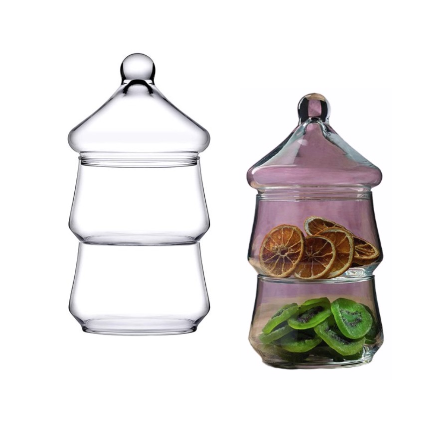 VILLA-Patisserie-96816-aa Pasabahce VILLA-Patisserie 96816 mit 2x Schalen und Deckel 26x14 cm