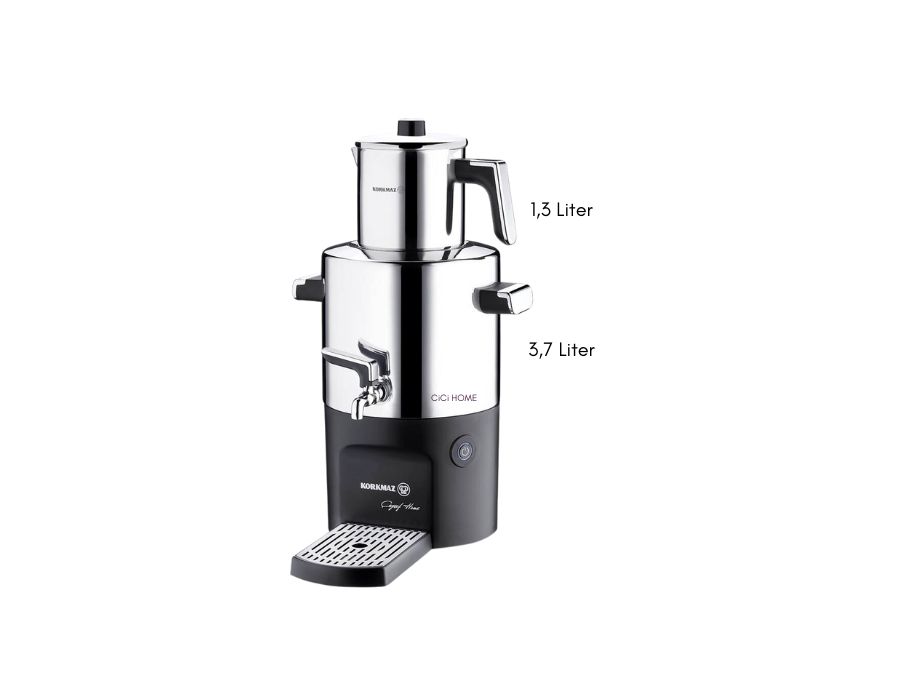 Caysef-Home-A844-01-c Korkmaz Samowar CAYSEF HOME A844-01 Silber SHINY 1,3 L + 3,7 L