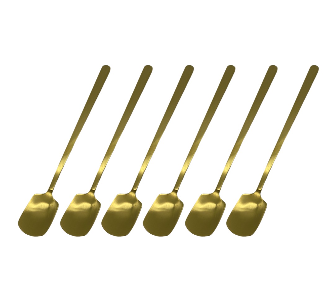 JYC-Gold-5 JYC Kaffeelöffel Edelstahl 14 cm GOLD 6er Set