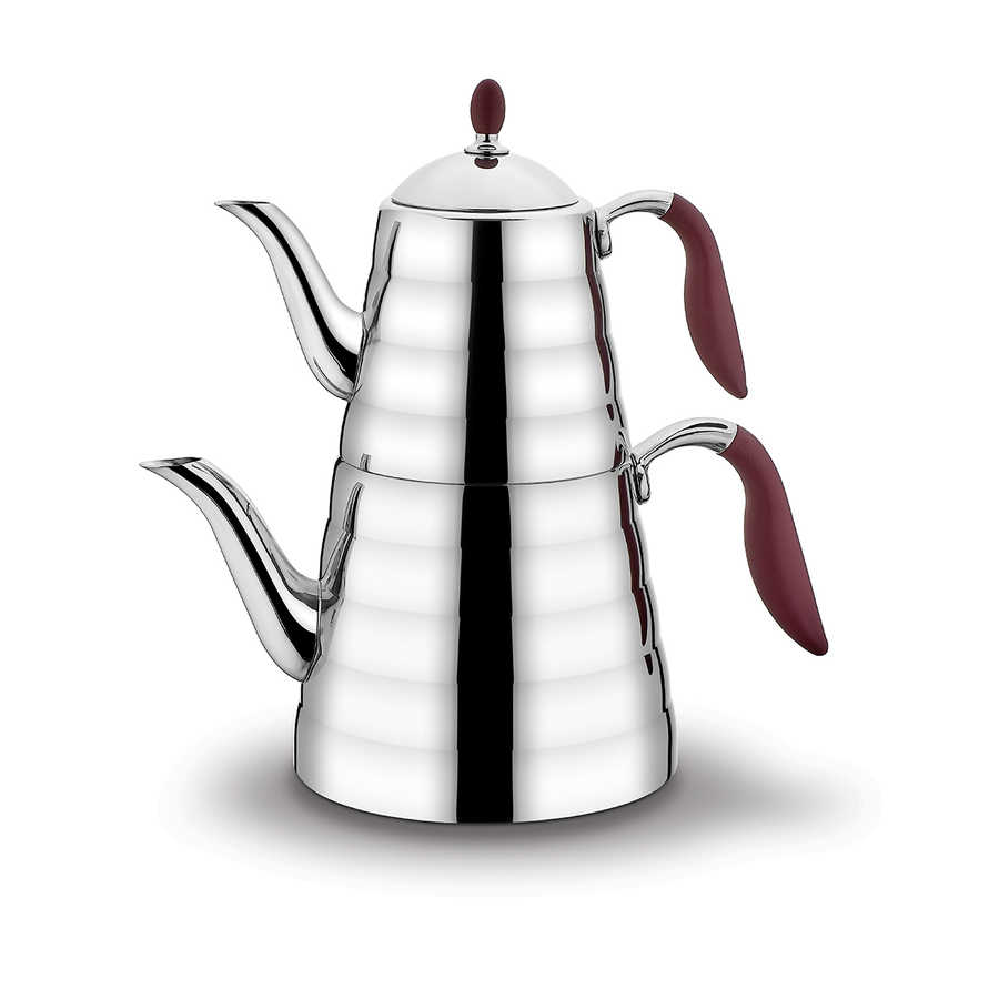 korkmaz-viva-bordo-caydanlik-takimi-a219-01-caydanlik-6659-80-B Korkmaz VIVA A219-01 Design Türkische Teekanne Induktion