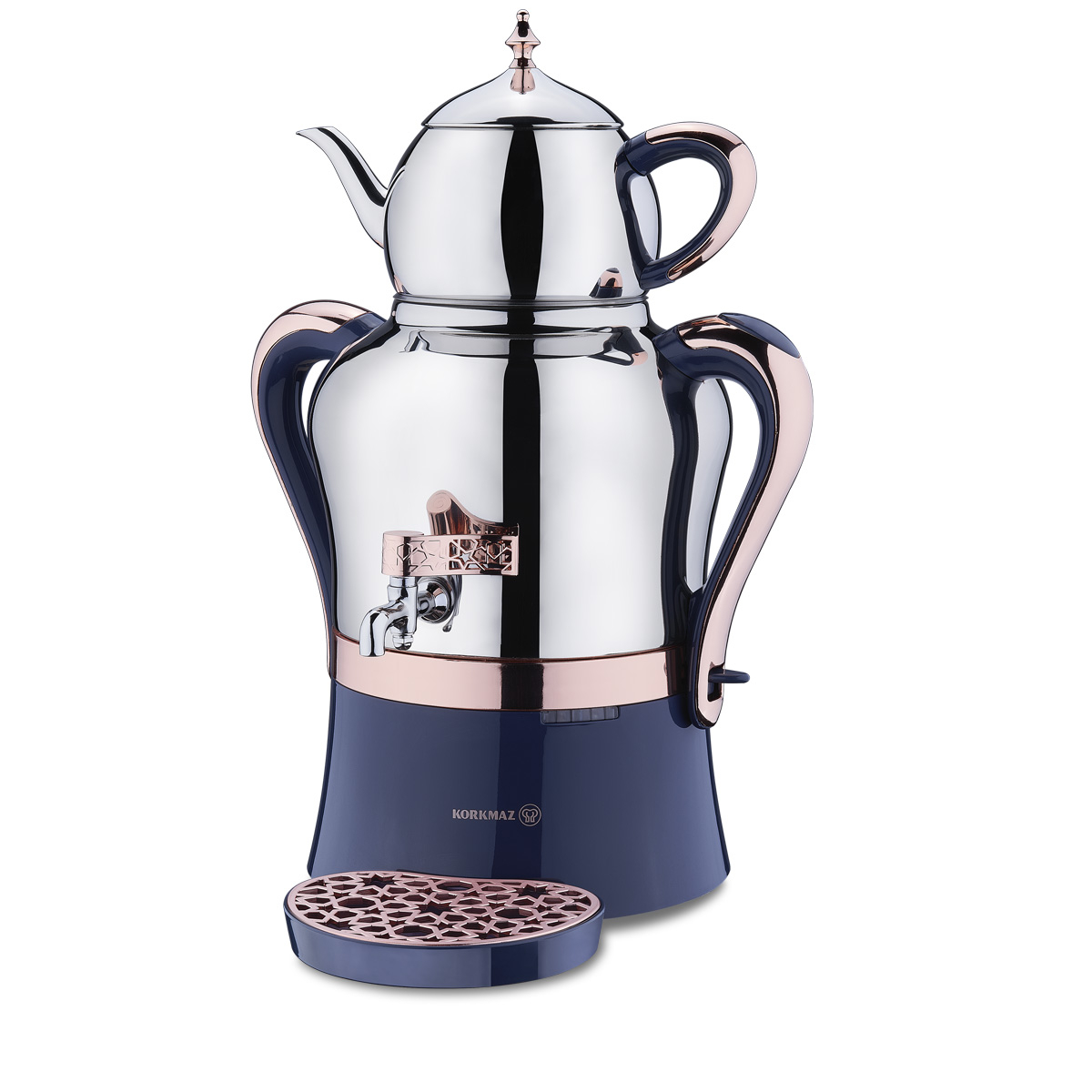 korkmaz-hanedan-semaver-azura-inoxrosegold-a843-01-cay-makineleri-semaver-11821-90-B Korkmaz HANEDAN Silber-ROSEGOLD A843-01 Samowar Teekocher