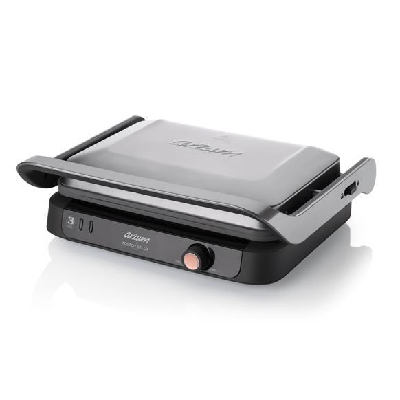 8693184953501_1 Arzum Tostcu DELUX Silber Kontaktgrill & Toaster AR 2001