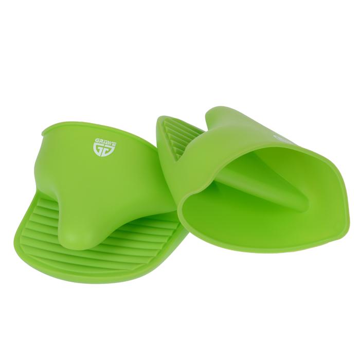 751-C6-02 Topfhandschuhe aus Silikon, 2er Set GRÜN