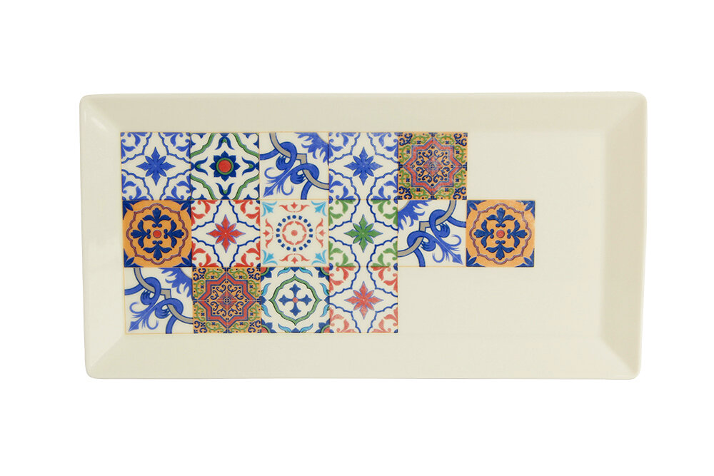 04ALM002404 TILES Servierplatte 17x32 cm