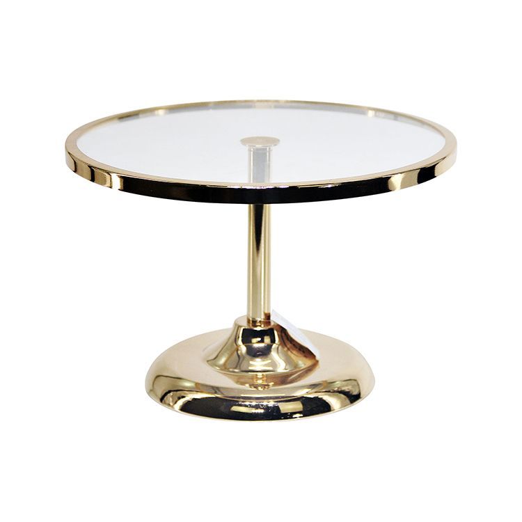 fg-3020-0329 ELEGANCE Servierplatte auf Fuß Gold 20x30 cm