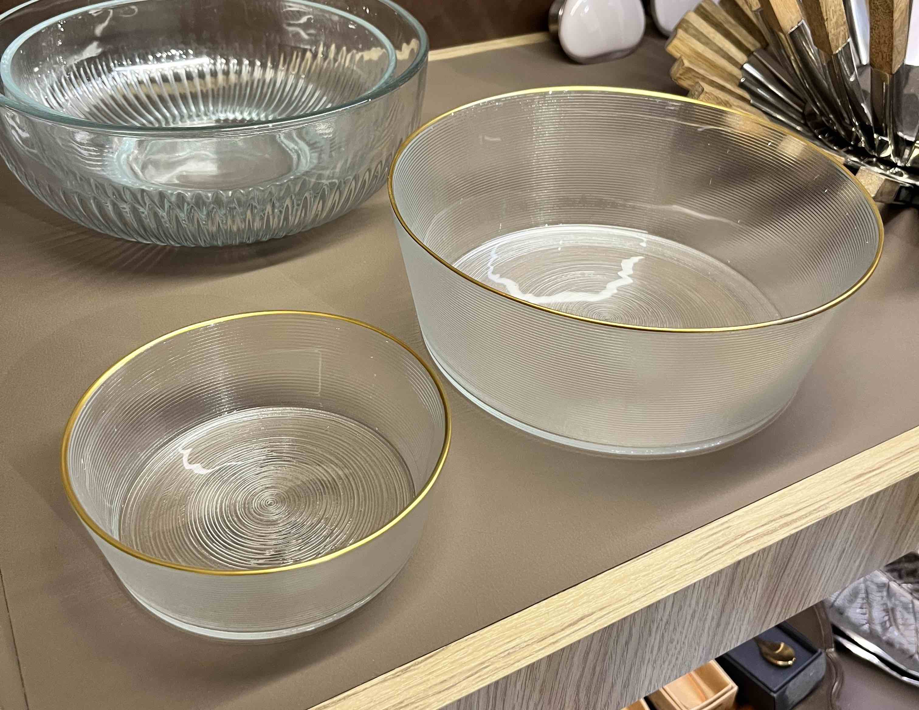IMG_5726 KEYIF Glas Snack Schalen Set 7-teilig mit Goldrand
