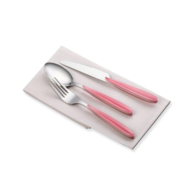 pembe_catal_set_1 Besteck-Set Rosa 6er Set 18-tlg.