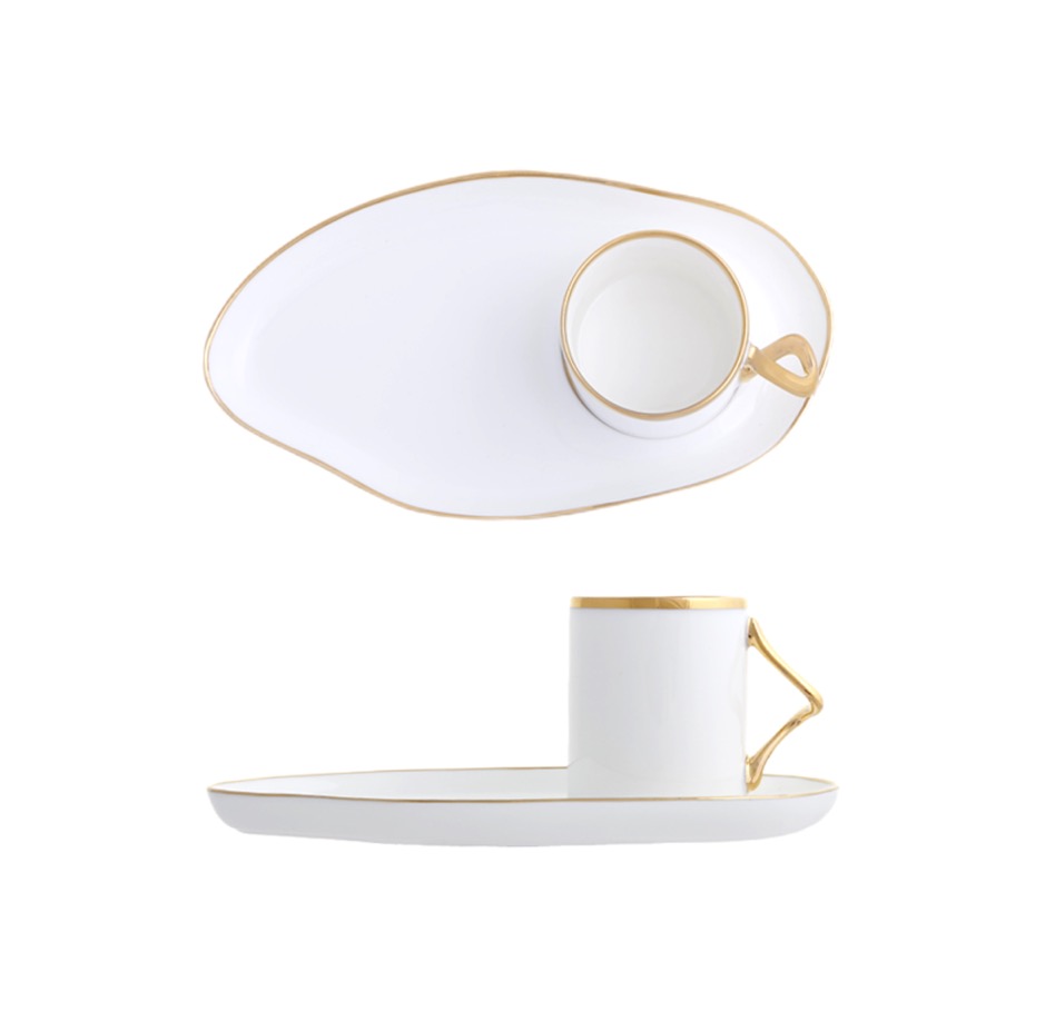 Limoges-mokkaset-6-jpeg Porland LIMOGES Weiß-Gold Premium Mokkatassen Set 80 ml 4-teilig