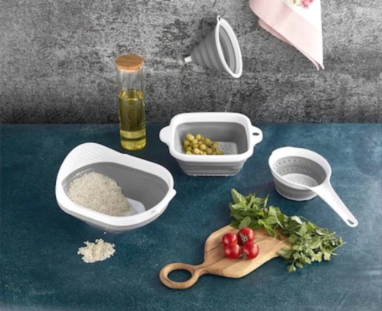 VP-548-b Silikon Zuklappbarer Sieb und Trichter Set 4-teilig Vipahmet VP-154