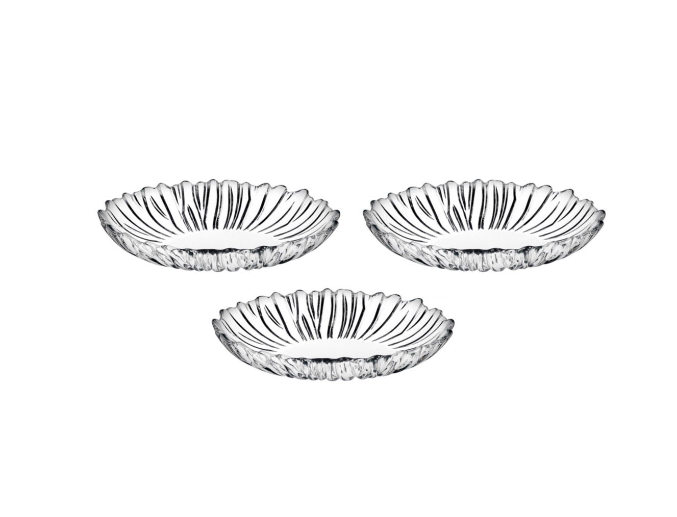 aurora-10545-oval-mini-3er-Set-b Pasabahce AURORA 10545 Kleine OVALE Servierteller 3er Set 15x10 cm