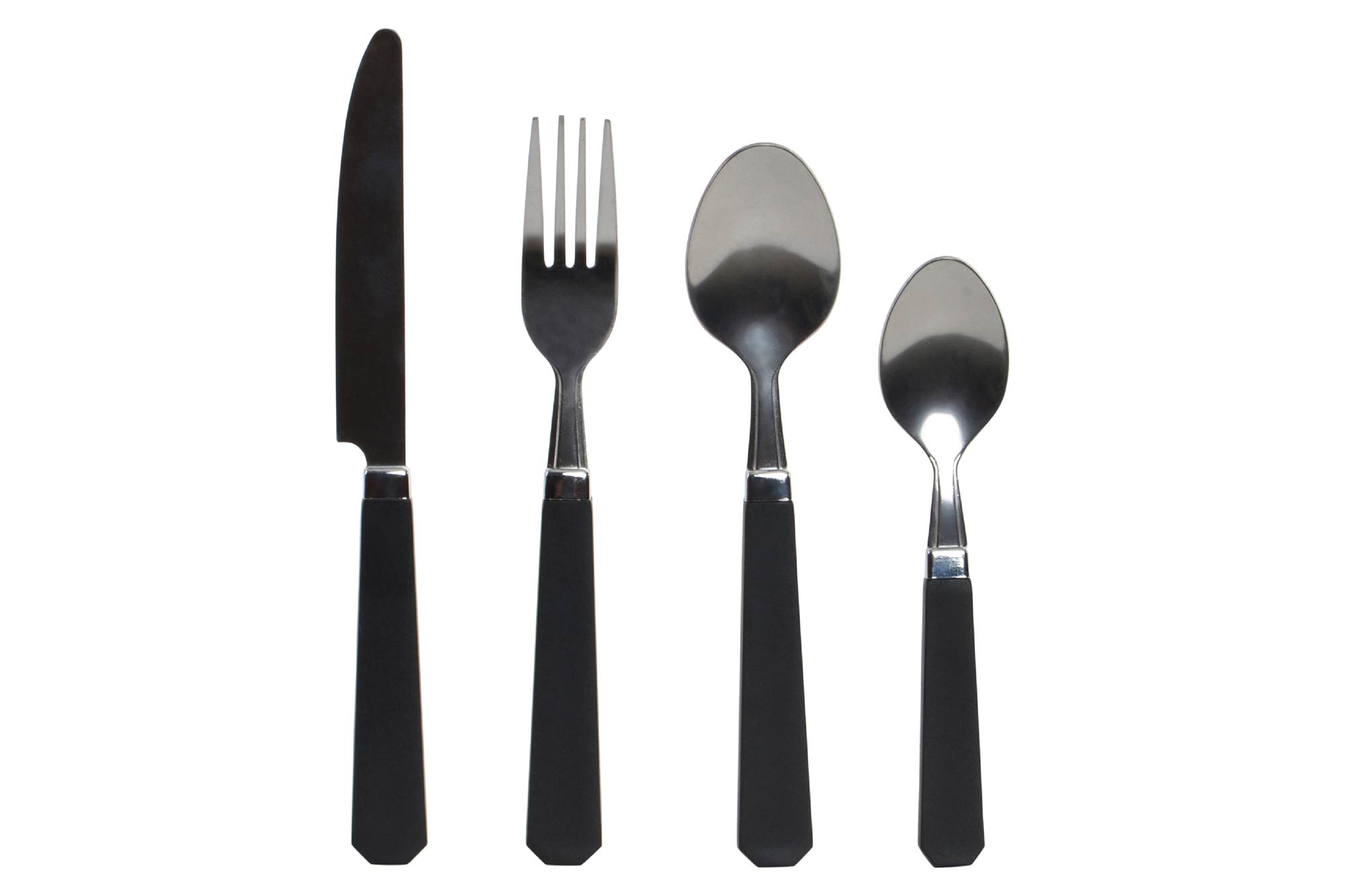 SM-146605 Besteckset Edelstahl Schwarz 4er Set 16-tlg.