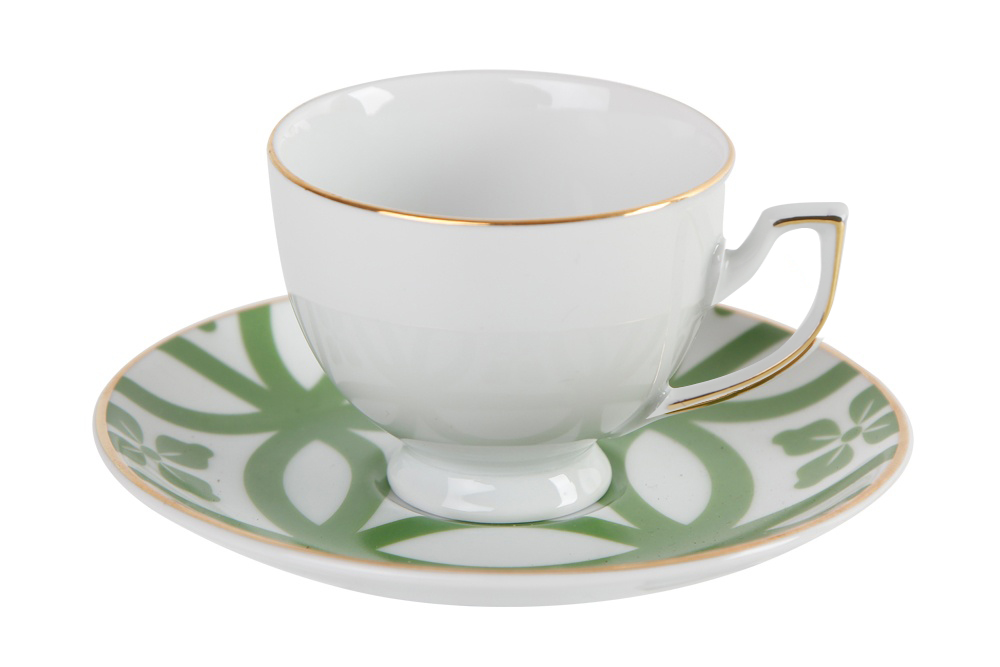 04A-P019263 Tee-/Kaffeetasse mit Untersetzer Grün MOROCCO 170ml von Porland