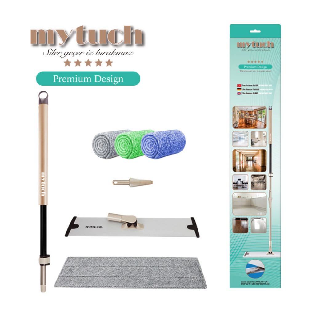 Mytuch-Flach-Mob-6 MyTuch Multifunktionaler Mopp Bodenwischer Set mit 3 Bezügen