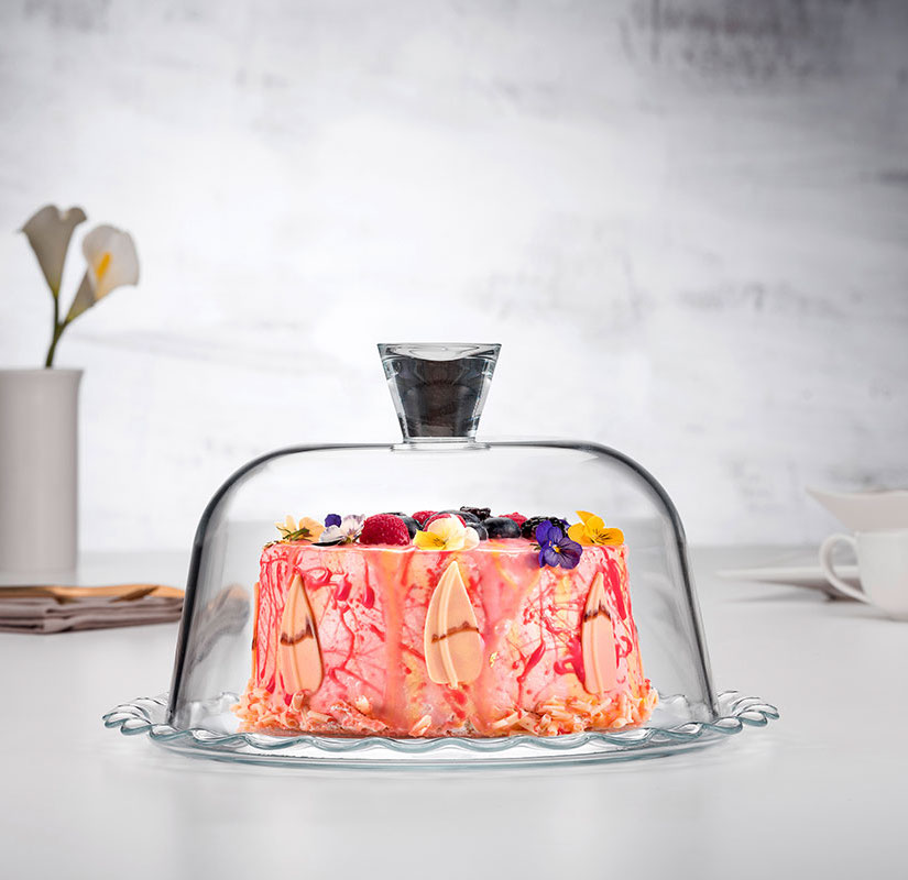 patisserie-96874-b Pasabahce Patisserie 96874 Tortenplatte 26x16cm mit Deckel aus Glas
