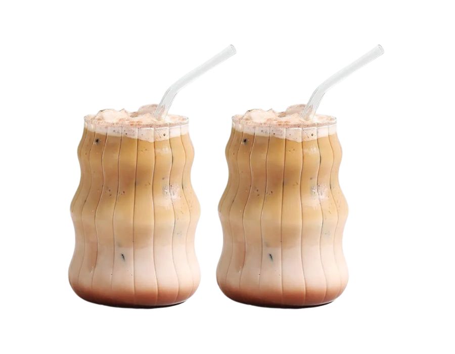 MULEX Stylische Kaffeegläser Latteglas MS443 2er Set 500ml