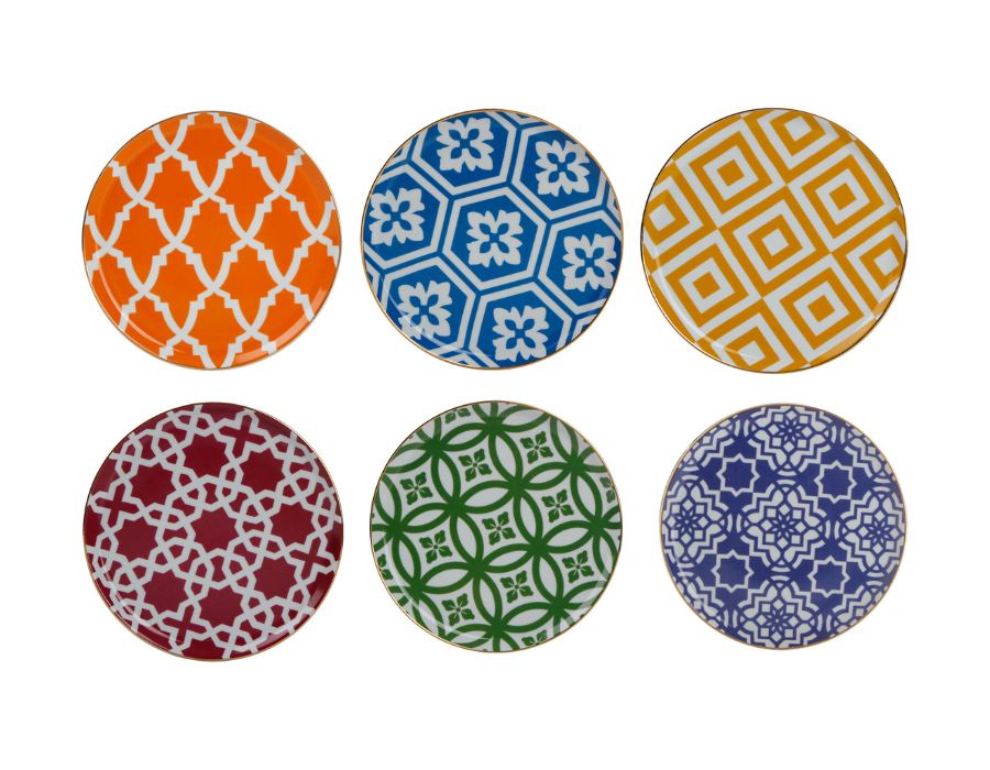 Morocco-Kuchenteller-mix-1 Porland MOROCCO Kuchenteller 20cm MixSet