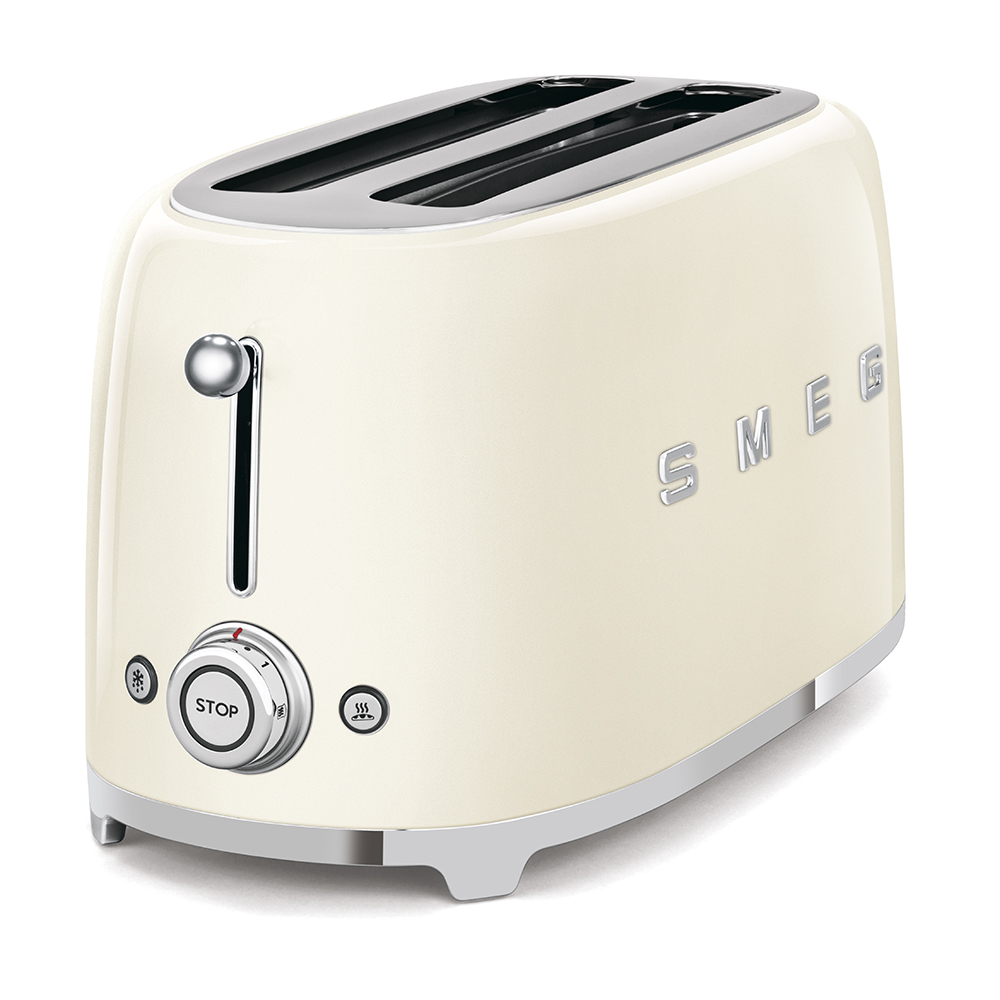 SMEG 2-SCHLITZ-TOASTER LANG CREME 50's Retro Style 950W TSF02CREU