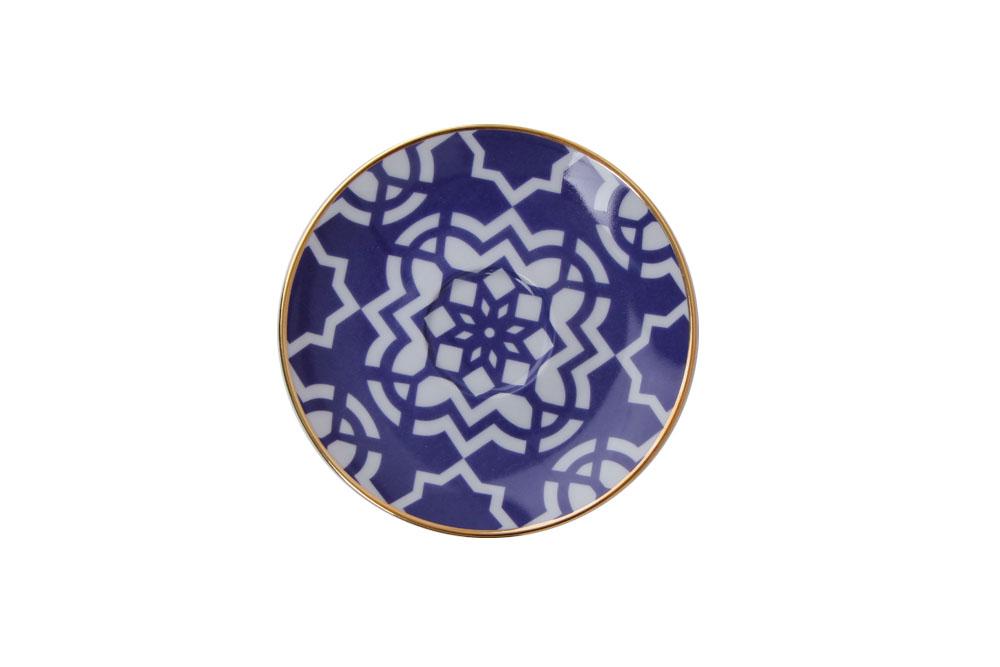 04A-P018881 Porland MOROCCO Design7 Untersetzer für Mokkatassen BLAU