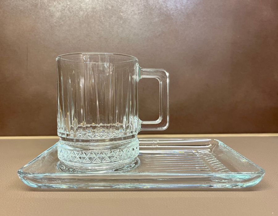 Elysia-Set-55432-54901-a Pasabahce ELYSIA Tasse 55432 + Untersetzer 54901 SET 4-teilig 2er Set