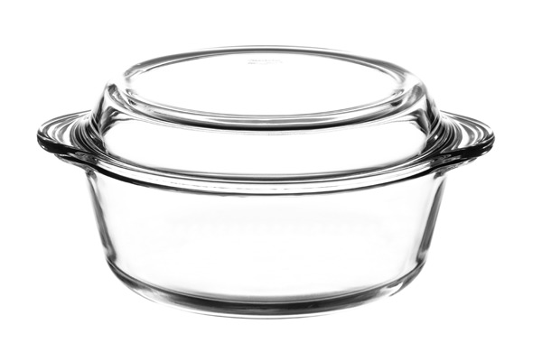 59003 BORCAM 59003 Glas Auflaufform Bräter mit Deckel 2,1 Liter