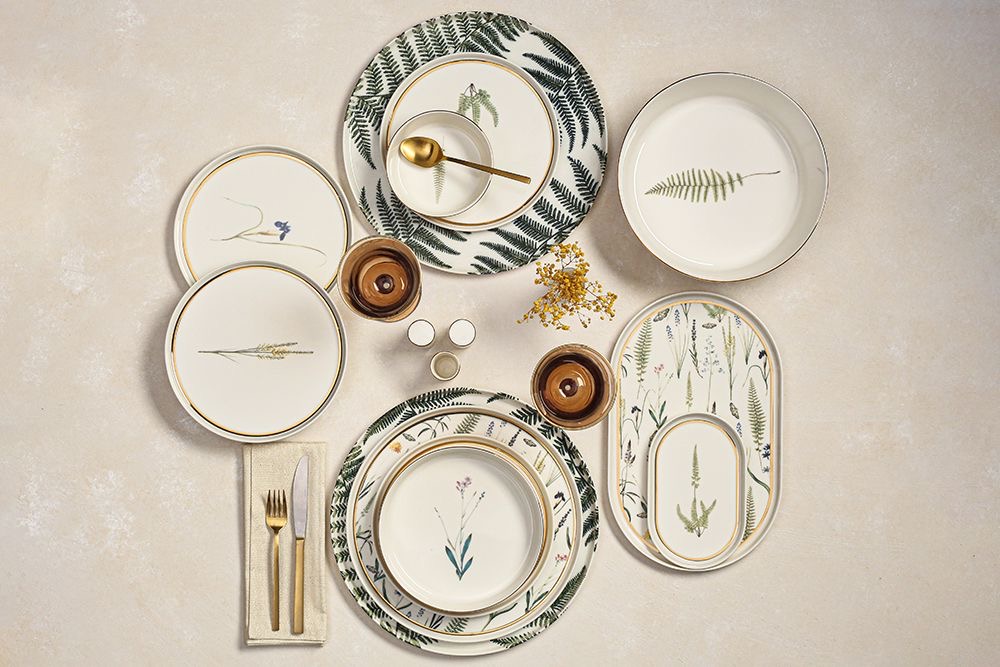Porland-BOTANICAL-Design-Tafelservice-1 Porland BOTANICAL Design Tafelservice 60-teilig 12 Personen Set