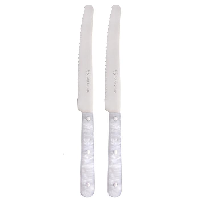 904-SK-1 Brötchenmesser Menümesser 2er Set Perlmutt