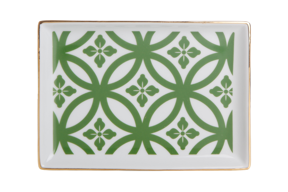 04A-P021276 Frühstück-Teller Grün MOROCCO 13x18cm von Porland
