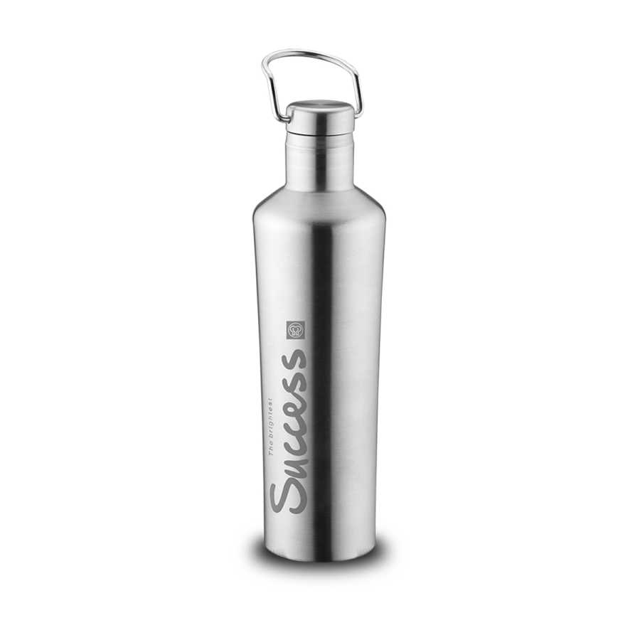 A699-a Korkmaz ESSENTIALS A699 Silber Isolierflasche Trinkflasche Edelstahl 500 ml