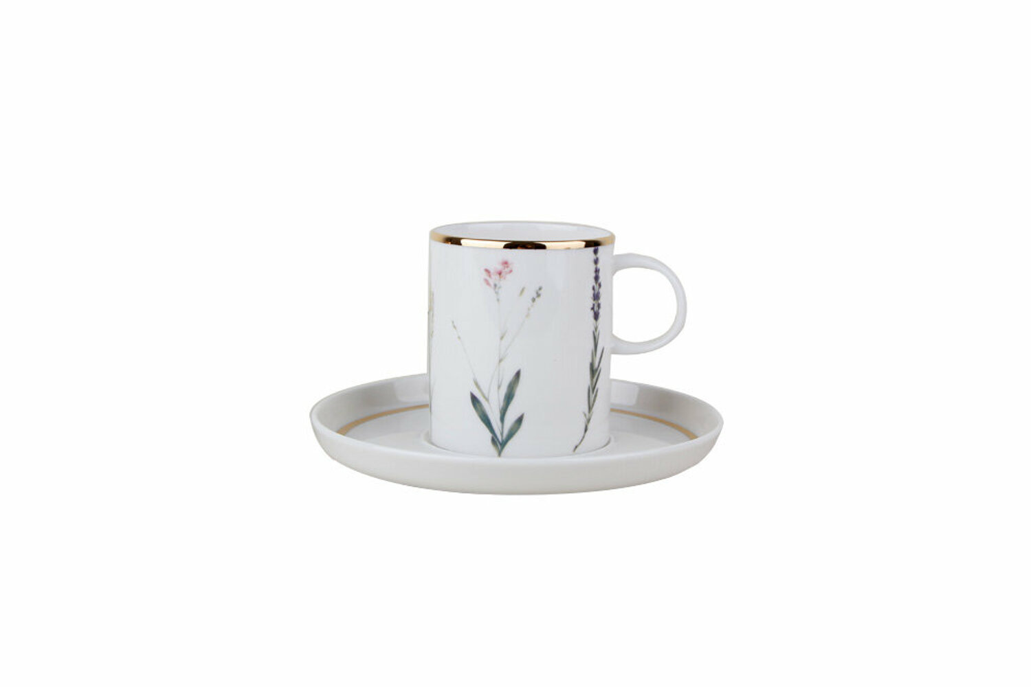 04ALM005073-a Porland BOTANICAL Teetassen Kaffeetassen Set 200 ml 12-teilig